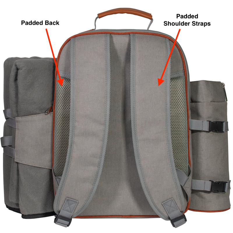 easy to carry straps for picnic backpack